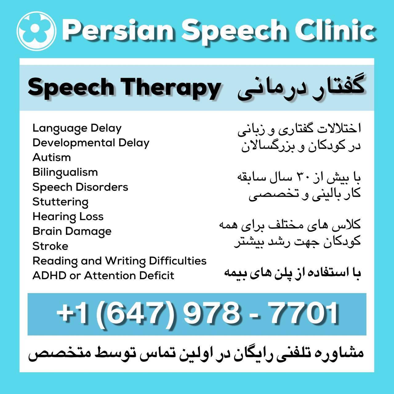 گفتاردرمانی و دوزبانگی با استفاده از پلن های بیمه